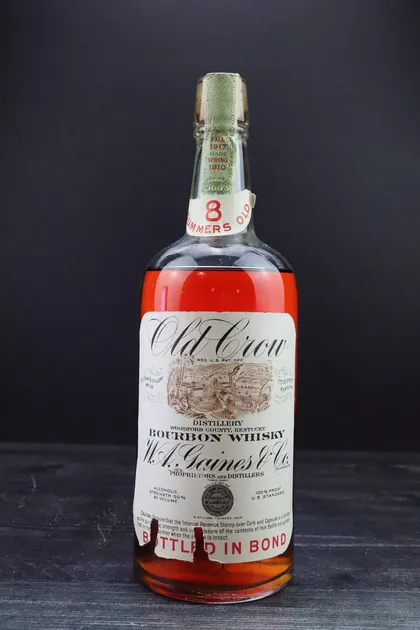 Old Crow 8 Year Bottled-In-Bond Bourbon (1917, Pre-Prohibition, 1
