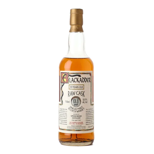 Springbank Blackadder 33 Year 1967 Raw Cask Single Malt Scotch (2000 ...