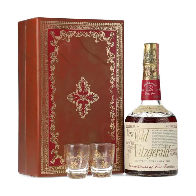 Very Old Fitzgerald 12 Year Bourbon Gift Set (1960, 4/5 Quart