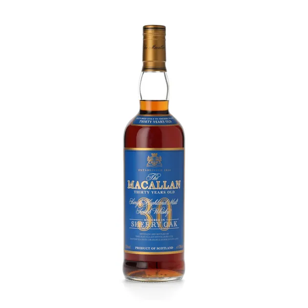 Macallan 30 Year Sherry Oak Single Malt Scotch (Blue Label, 700ml