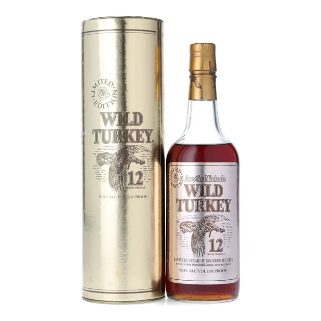 Wild Turkey 12 Year Cheesy Gold Foil Bourbon (1988, Japanese