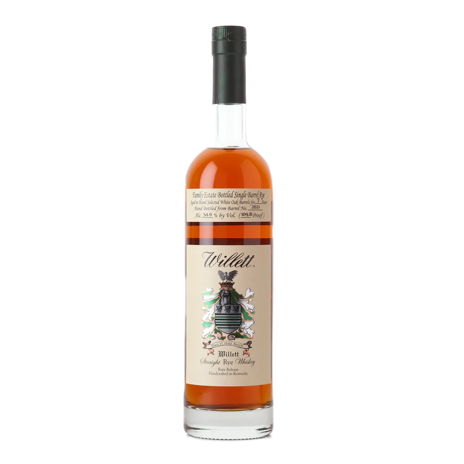 Willett Family Estate Wrestled A Bear 7 Year Old, Oak Cask, Cask #2621, 54.9% whisky bottle