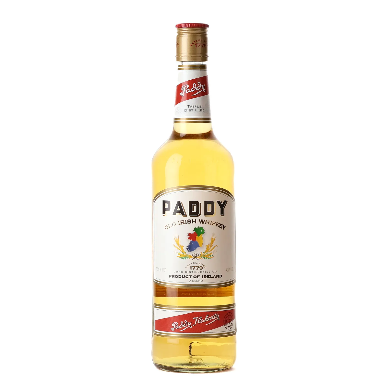 Paddy Blended Irish Whiskey, 40% whisky bottle
