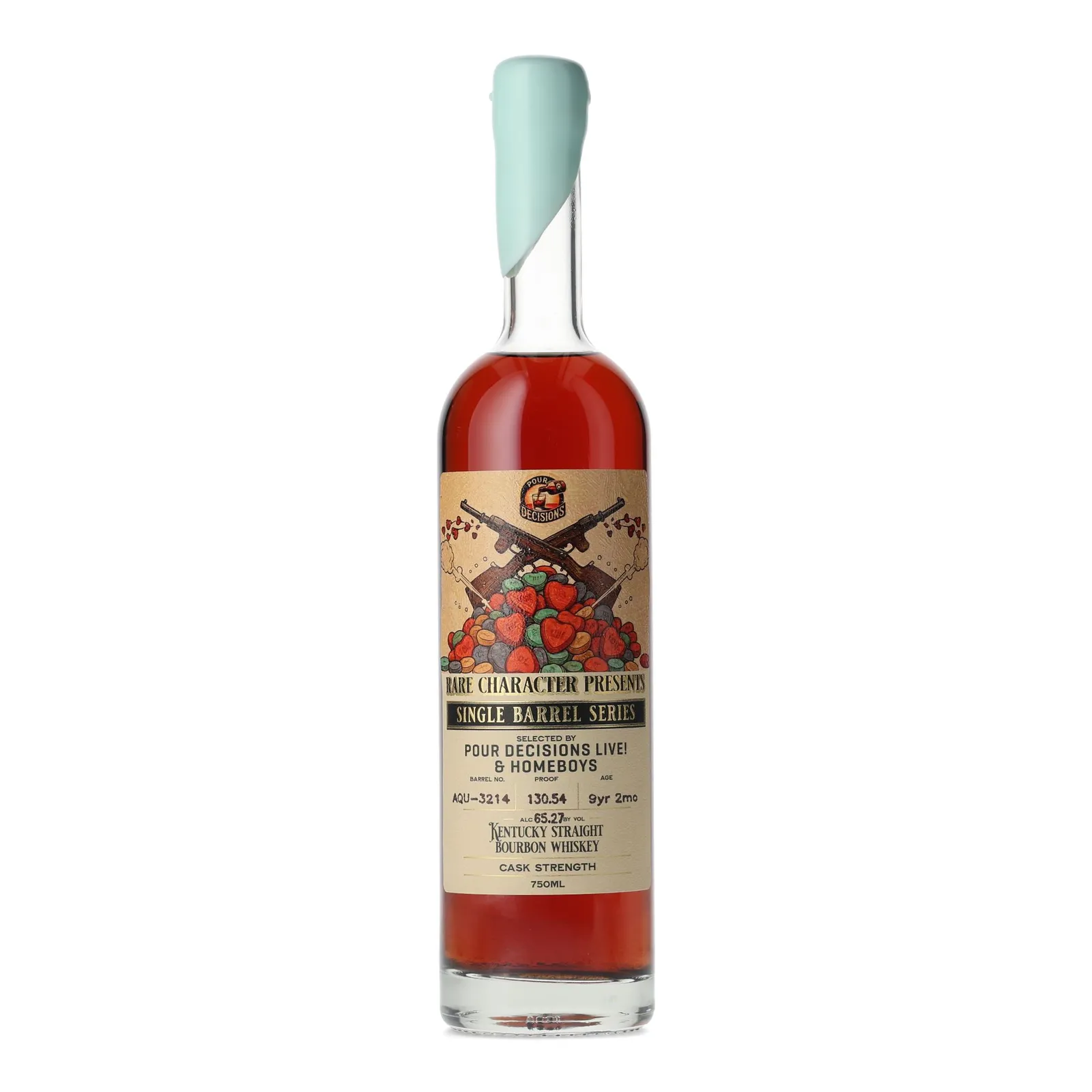Rare Character Single Barrel Series AQU Bourbon Pour Decisions 9 Year Old, Cask #AQU-3214, 2016, Rare Character, 65.27% whisky bottle