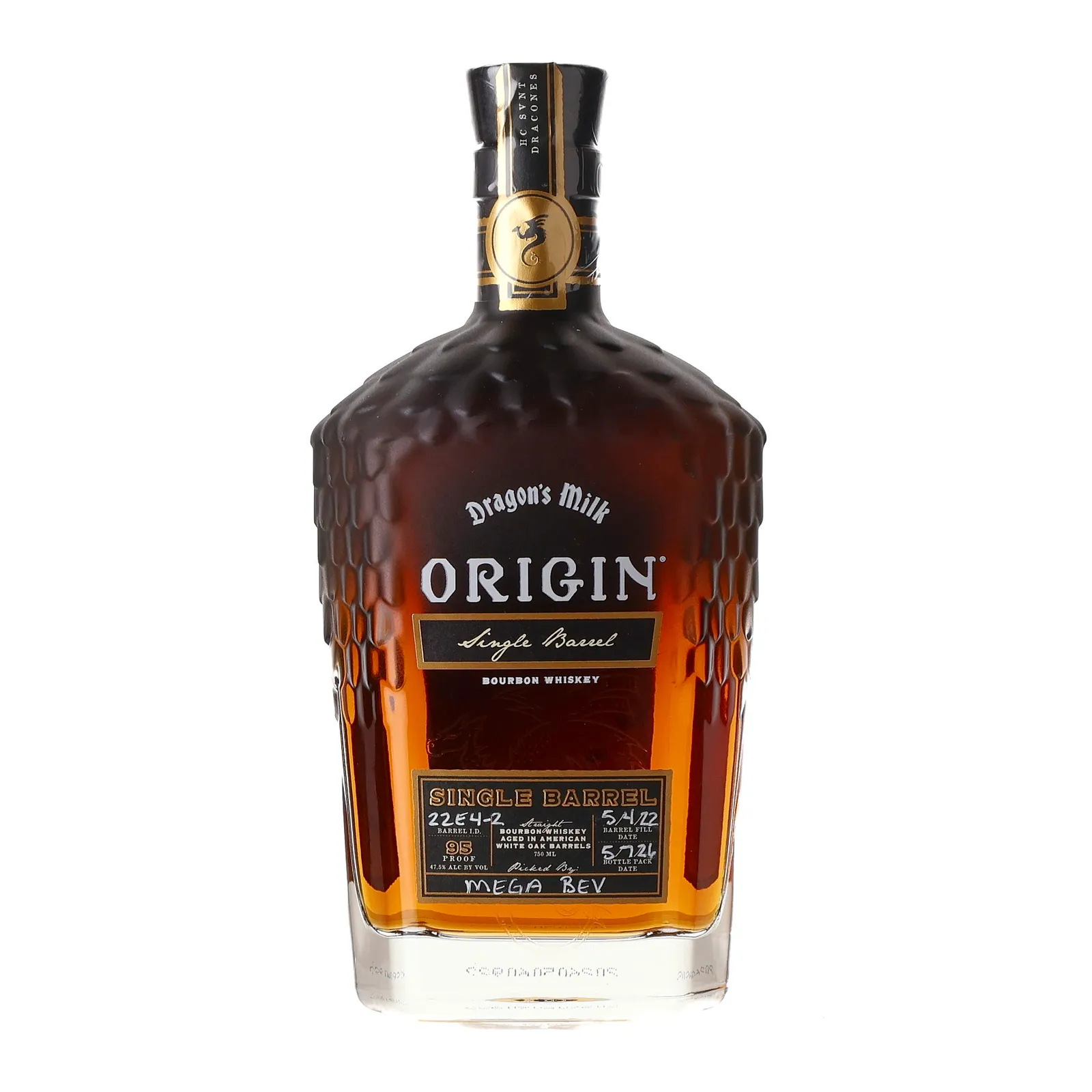 Dragon's Milk Origin Single Barrel Mega Bev Selection 4 Year Old, Cask #22E4-2, 2026, 47.5% whisky bottle