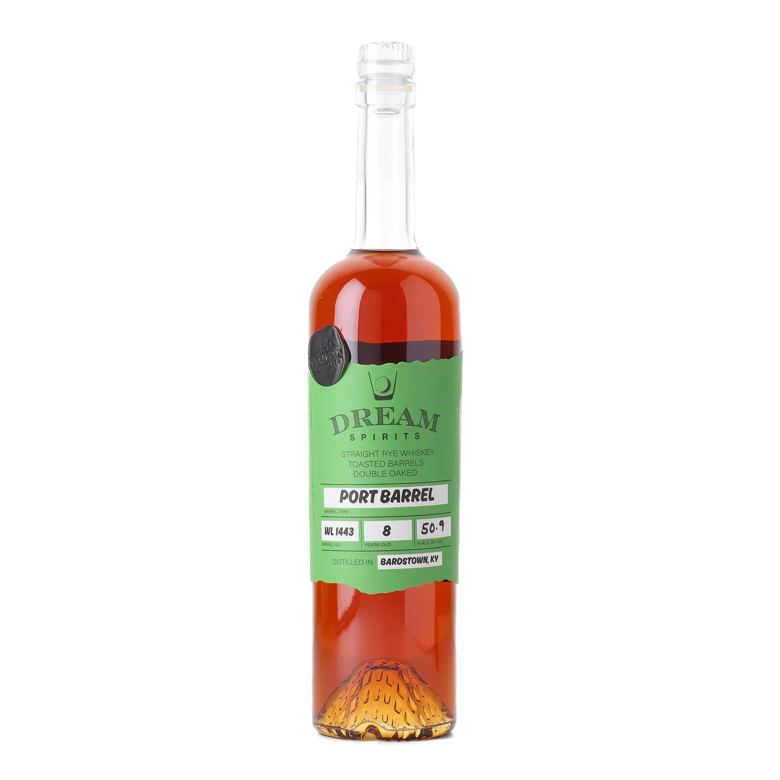 Dream Spirits Toasted Barrel Port Cask #8 Year Old, Cask #WL 1443, 50.9% whisky bottle