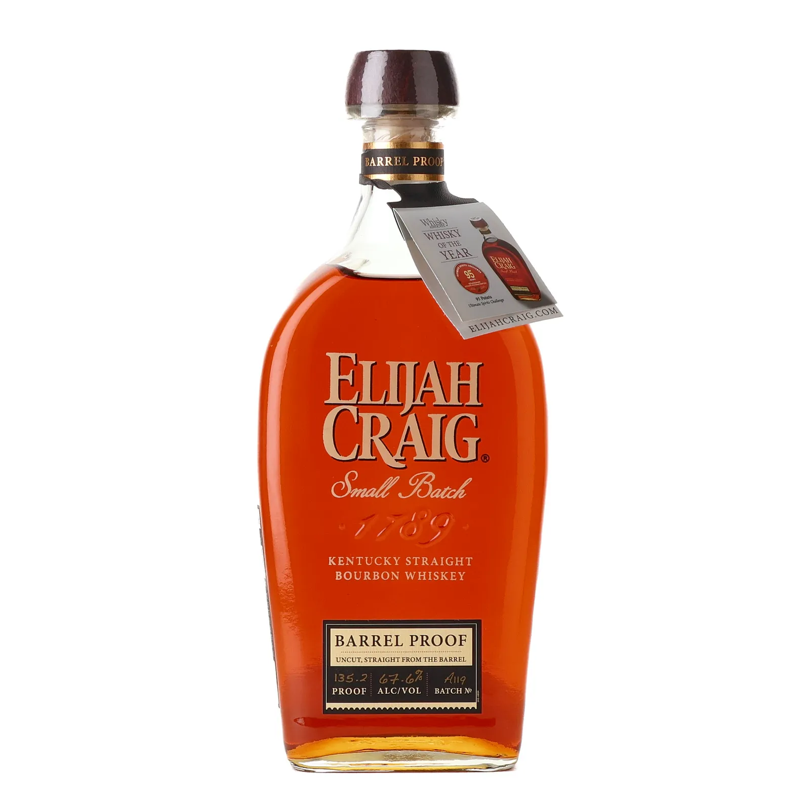 Elijah Craig Barrel Proof 12 Year Old, Batch No. A119, 2019, 67.6% whisky bottle