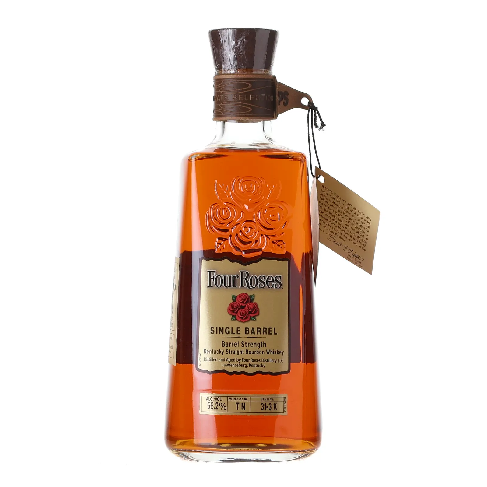 Four Roses Single Barrel Barrel Strength OBSV Private Barrel Selection 10 Year Old, Cask #31-3 K, 2023, 56.2% whisky bottle