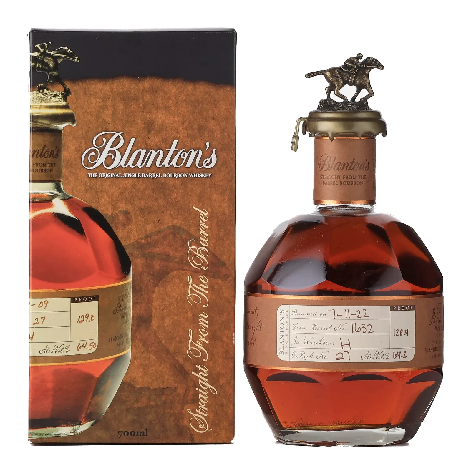 Blanton's Straight From The Barrel, Cask #1632, 2022, 64.2% whisky bottle