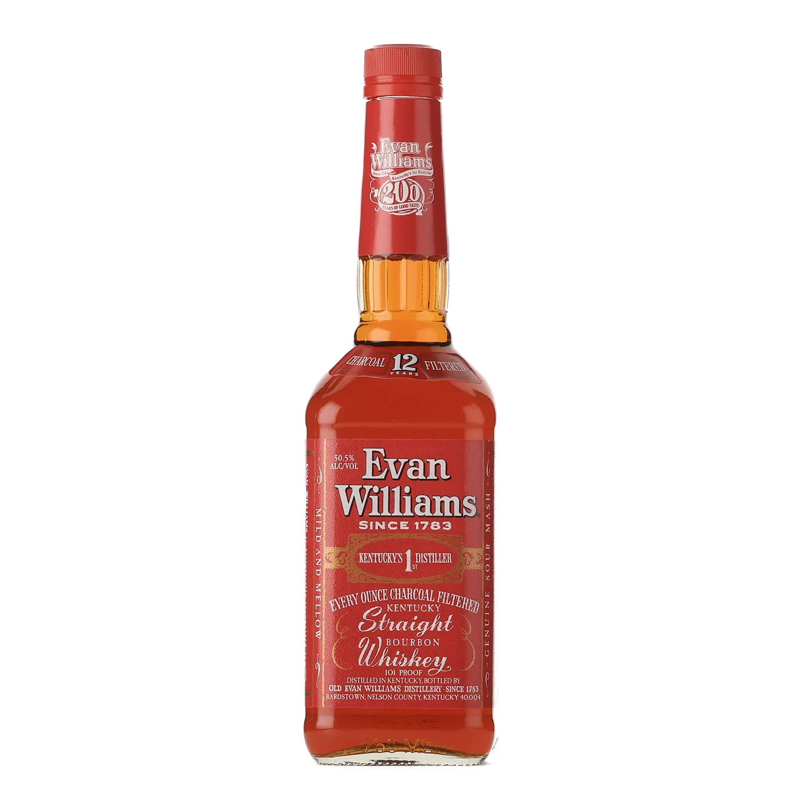Evan Williams 12 Year Old, New Charred Oak Cask, Japanese Export, 50.5% whisky bottle