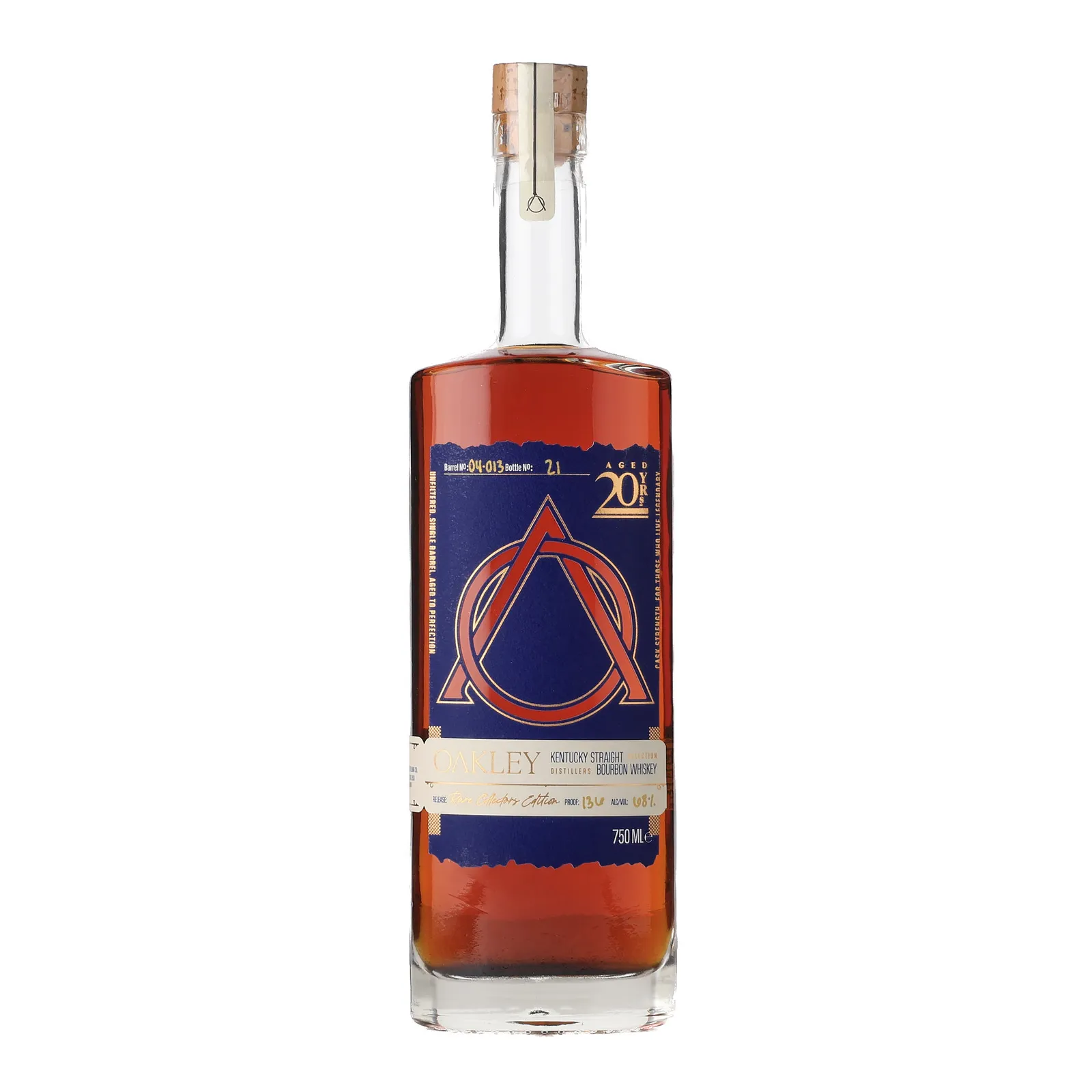 Oakley Rare Collectors Edition 20 Year Old, Bourbon Cask, Cask #04-013, 2024, 68% whisky bottle