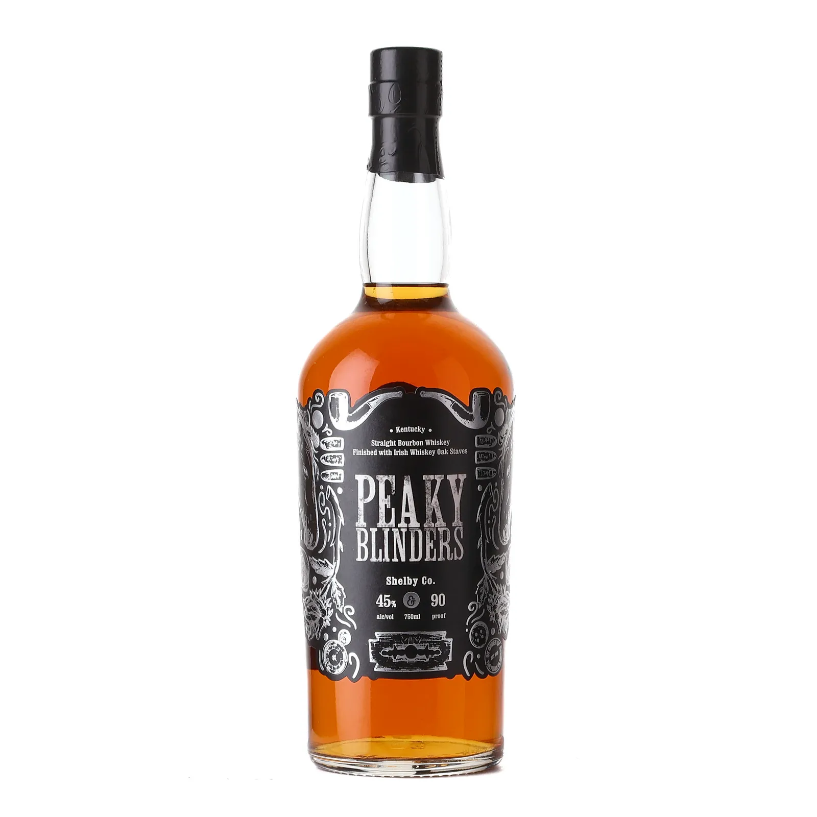 Peaky Blinders Bourbon 4 Year Old, Oak Cask, Batch No. PB-USA-01, 45% whisky bottle