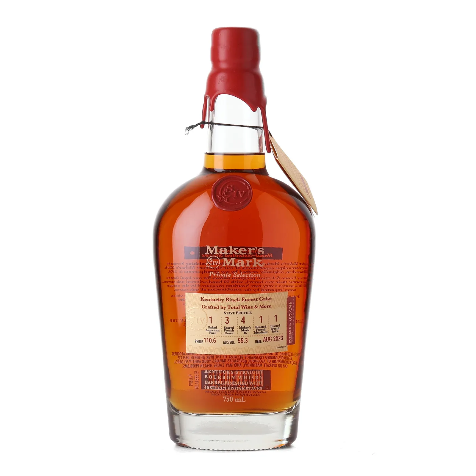 Maker's Mark Private Selection Kentucky Black Forest Cake, Oak Cask, 2023, 55.3% whisky bottle