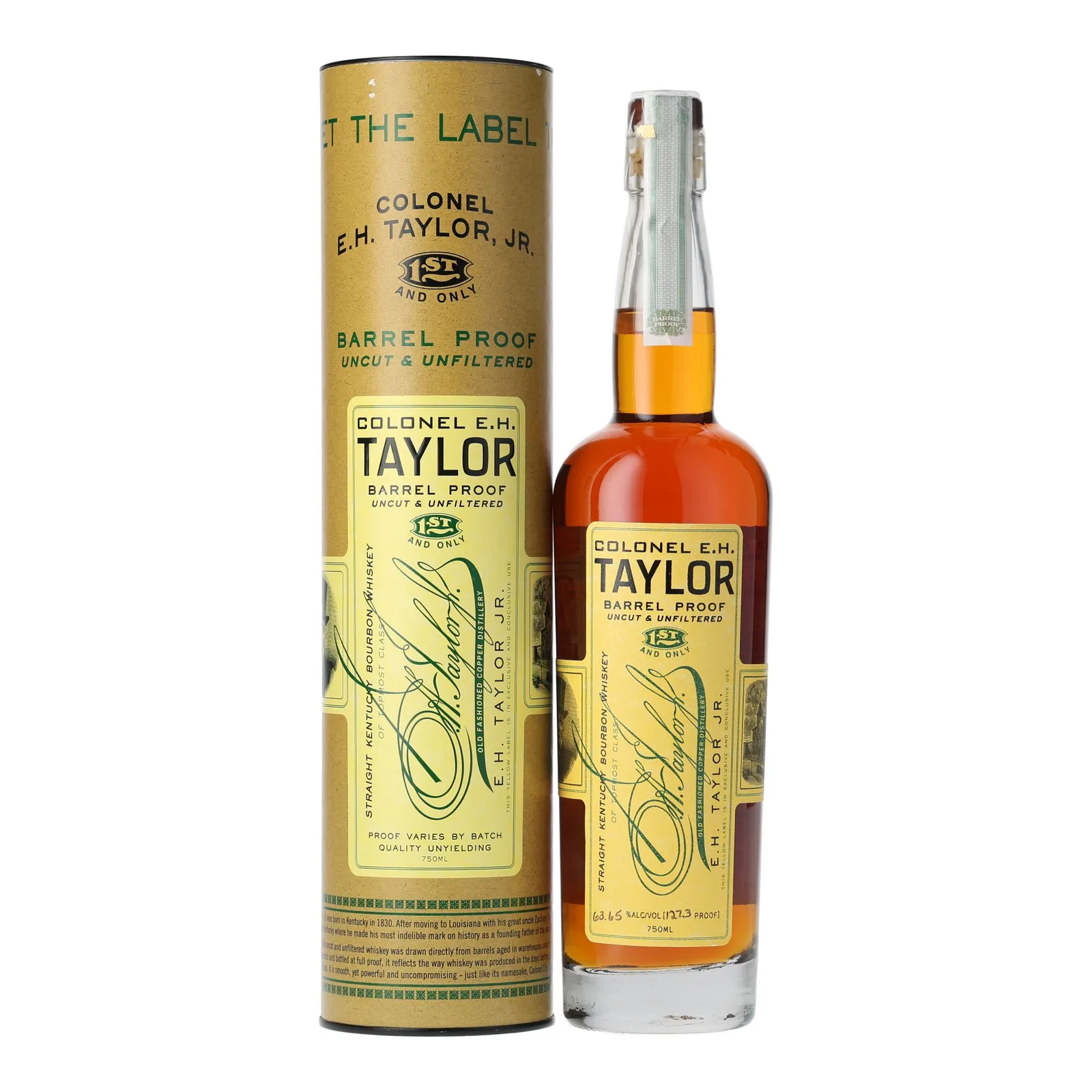 Colonel E.H. Taylor Barrel Proof Bourbon, Batch No. 10, 2021, 63.6% whisky bottle