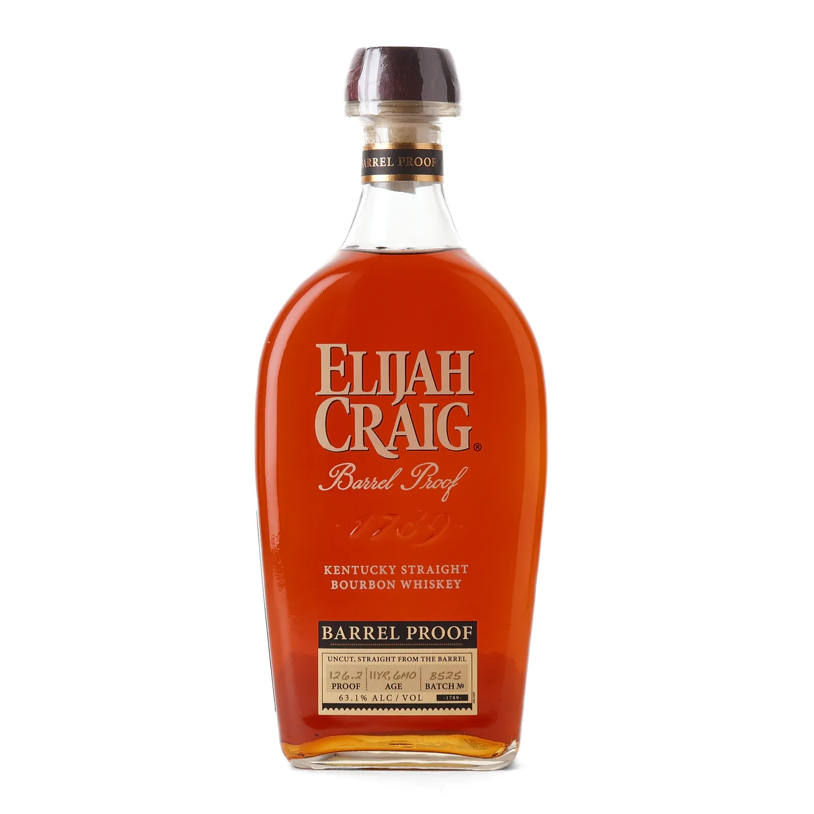 Elijah Craig Barrel Proof 11 Year Old, Batch No. B525, 2025, 63.1% whisky bottle
