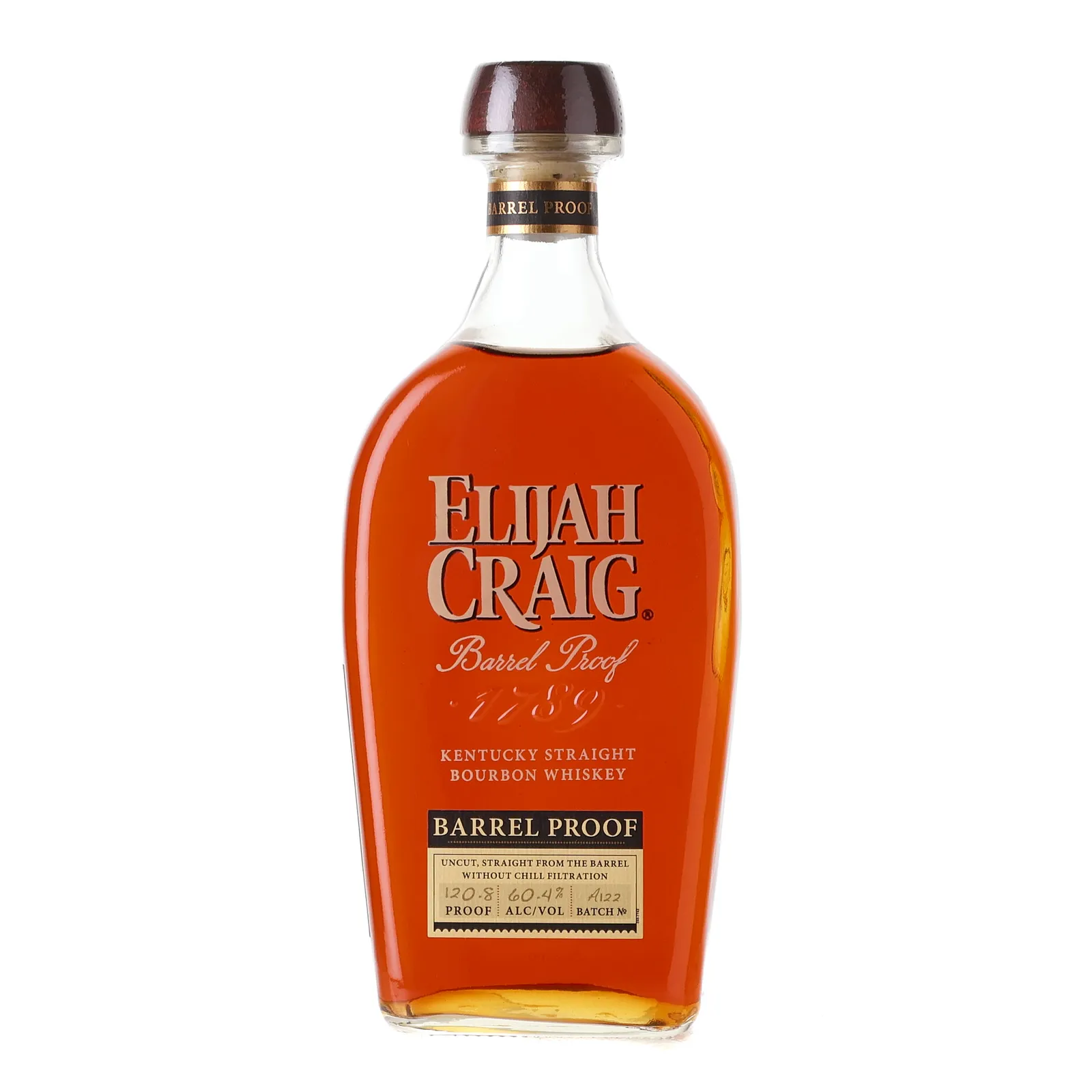 Elijah Craig Barrel Proof 12 Year Old, New Charred American Oak Cask, Batch No. A122, 2022, 60.4% whisky bottle