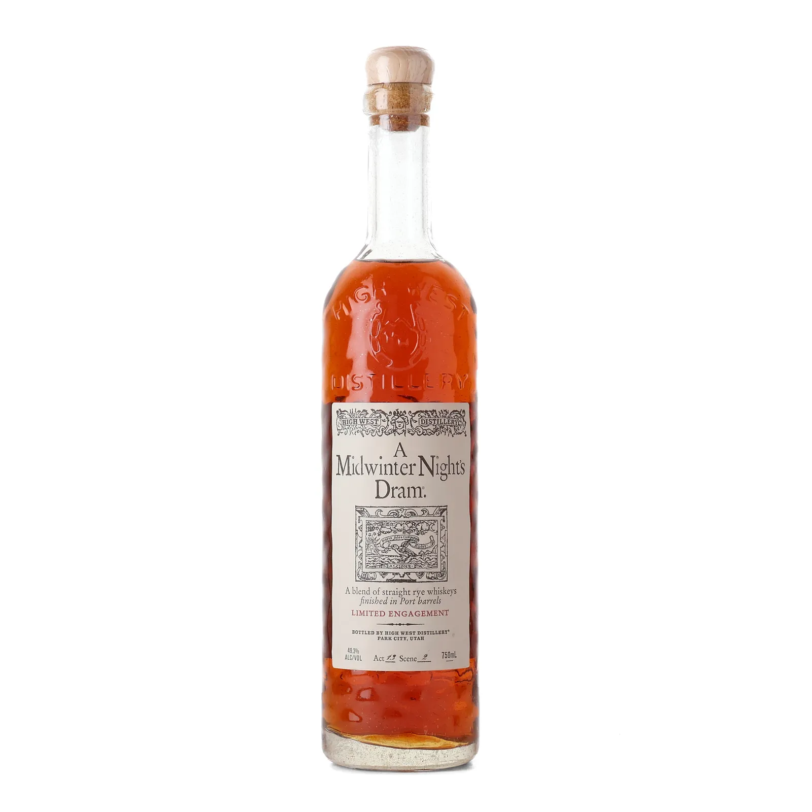 High West A Midwinter Night's Dram Act 13, Scene 2, Port Cask, Act 13, 49.3% whisky bottle