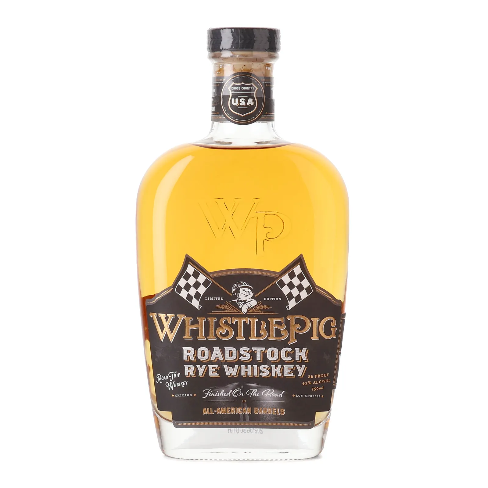 WhistlePig RoadStock Rye Whiskey, 43% whisky bottle