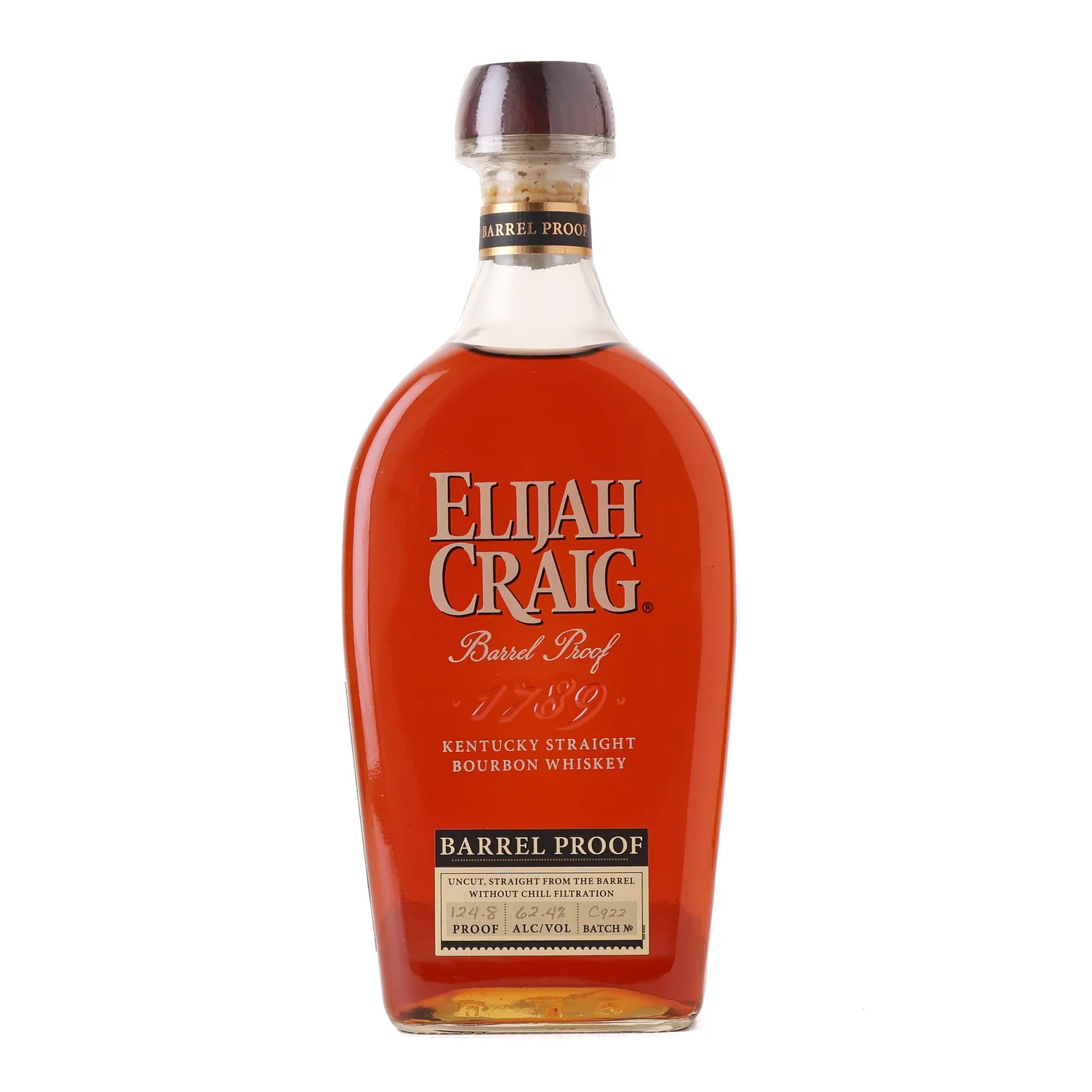 Elijah Craig Barrel Proof 12 Year Old, Batch No. C922, 2022, 62.4%, 75cl whisky bottle