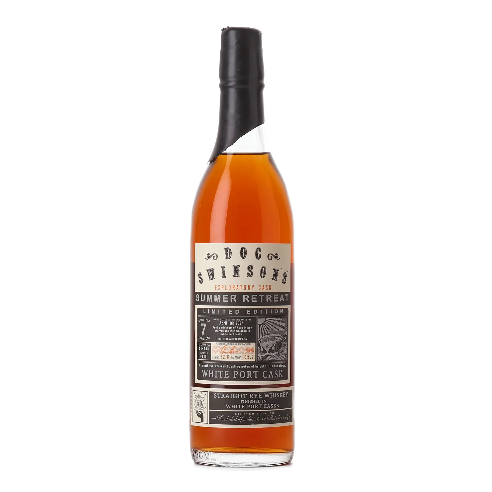 Doc Swinson's Exploratory Cask Summer Retreat 7 Year Old, White Port Cask, Release No. 24-003, 2024, 52.6% whisky bottle