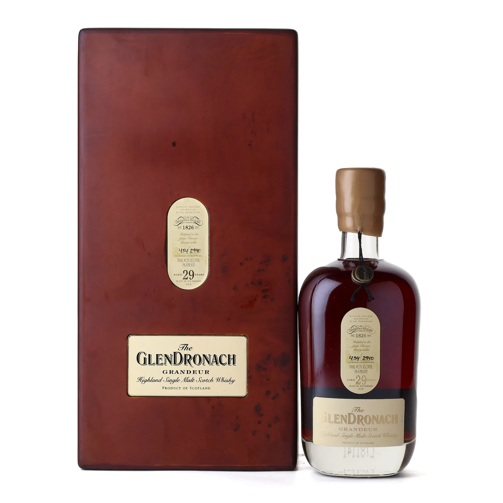 Glendronach Grandeur 29 Year Old Batch 12, Sherry Cask, Cask #Batch 12, 2023, 49.2% whisky bottle