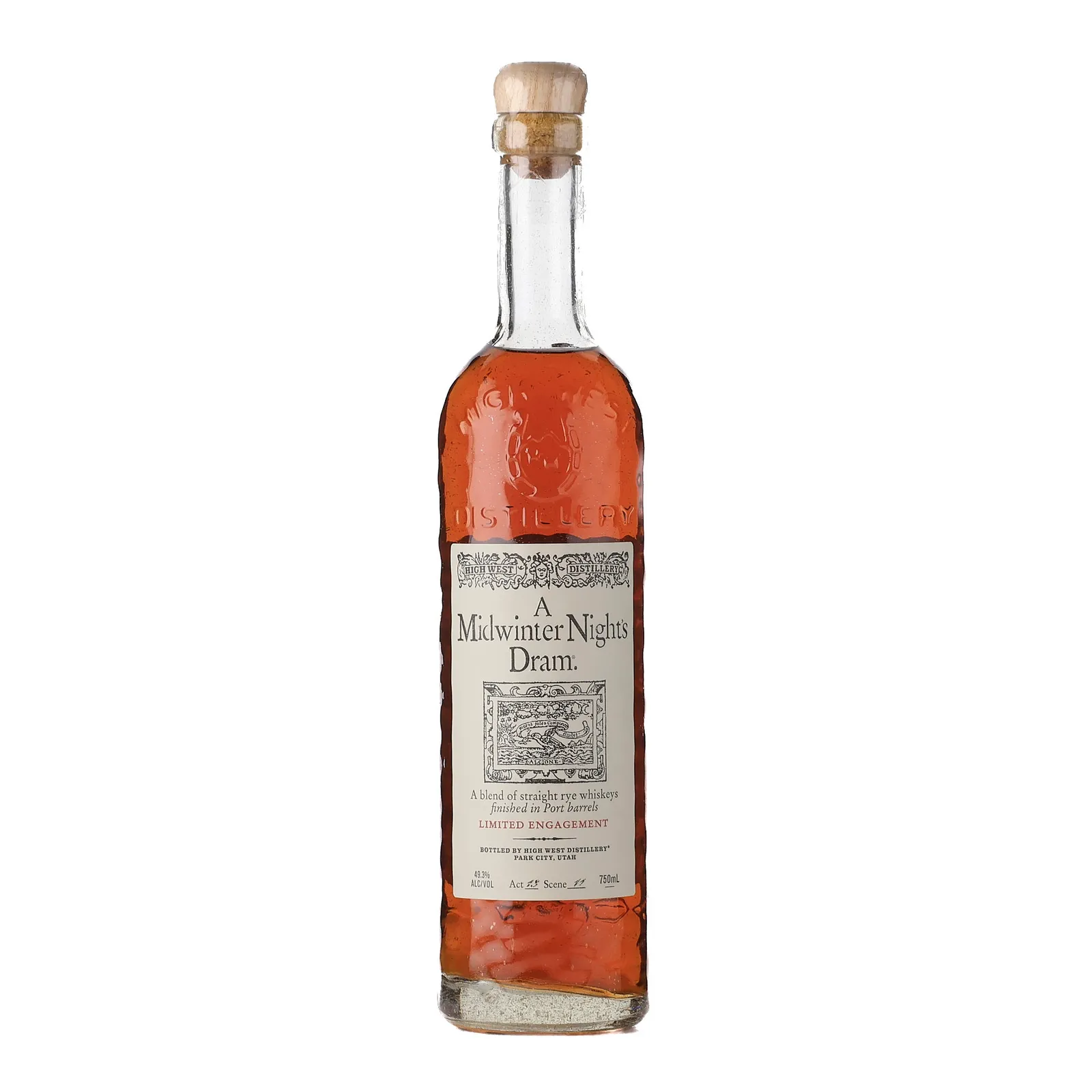 High West A Midwinter Night's Dram, Port Cask, Batch No. Act 13 Scene 11, 49.3% whisky bottle