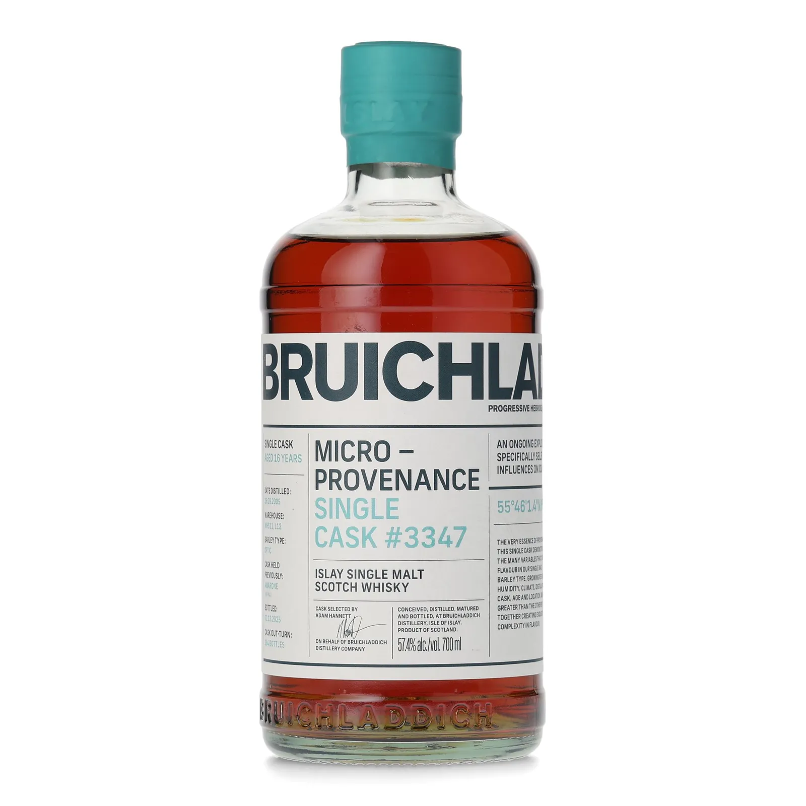 Bruichladdich Micro-Provenance 16 Year Old, Cask #3347, 2025, 57.4% whisky bottle