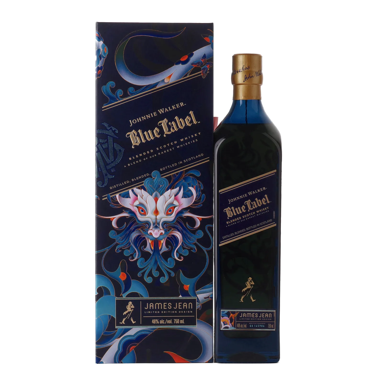 Johnnie Walker Blue Label Year of the Dragon James Jean, 2024, 46% whisky bottle