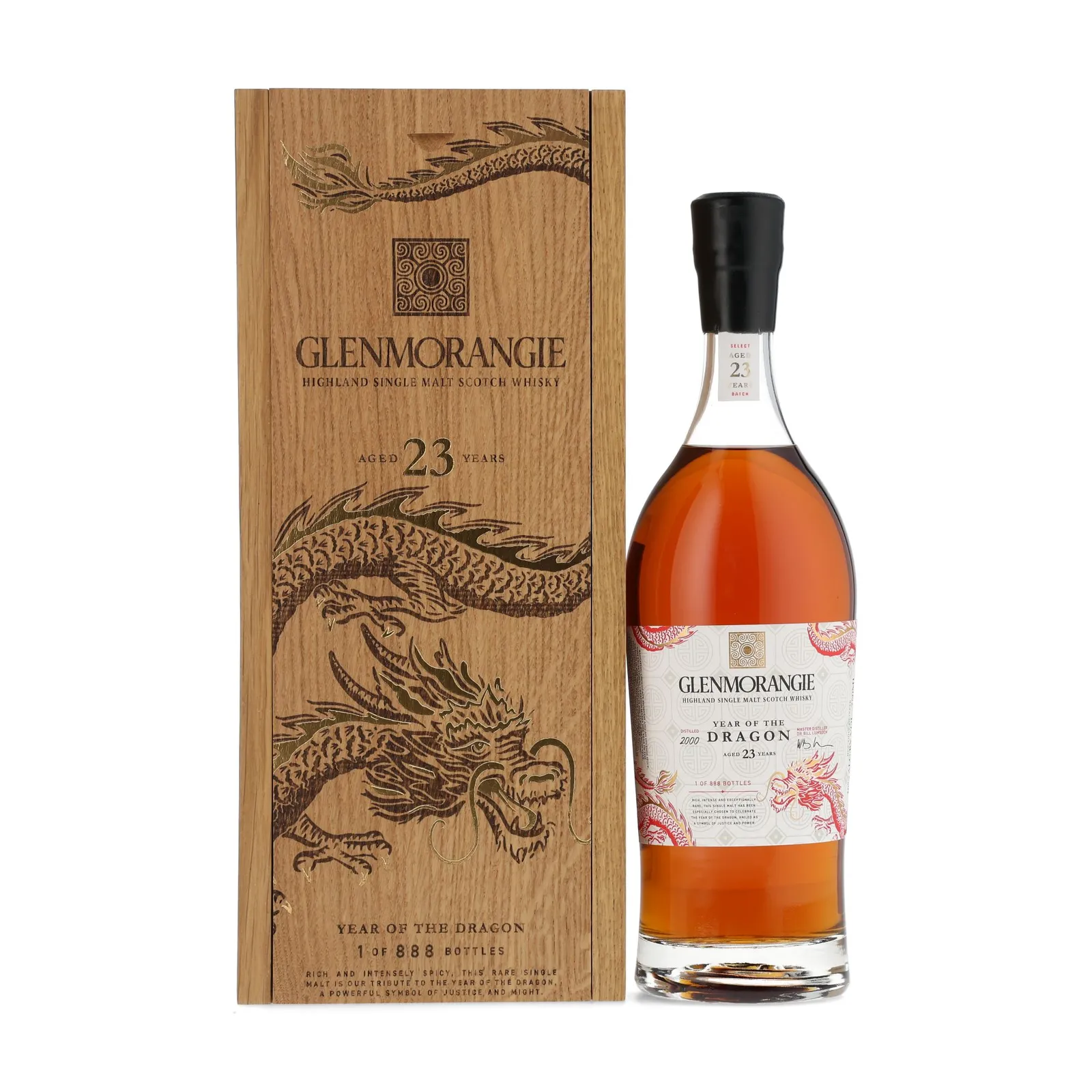 Glenmorangie Year of the Dragon 23 Year Old, Bourbon & Sherry Cask, 2000, 46% whisky bottle