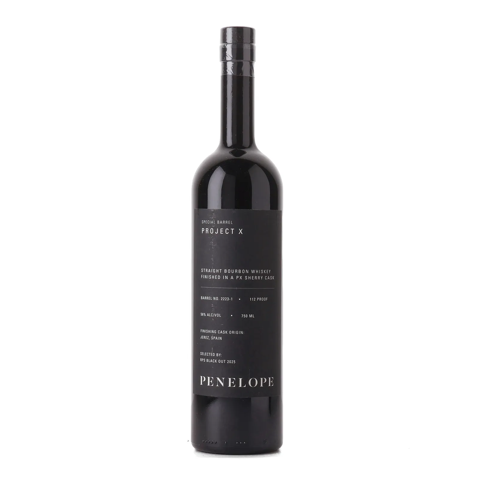 Penelope Project X Special Barrel, PX Sherry Cask, Cask #2223-1, 56% whisky bottle