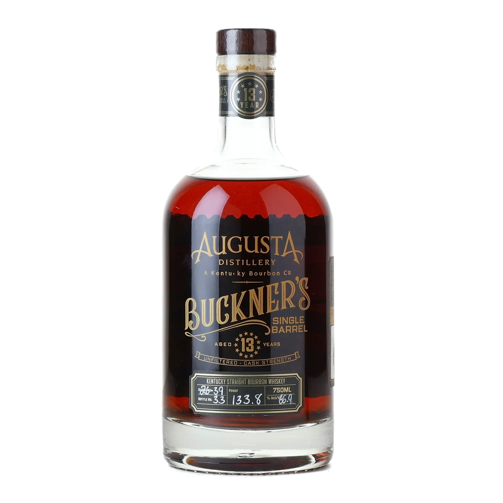 Buckner's Whiskey Weather Private Barrel Selection 13 Year Old, 66.9% whisky bottle