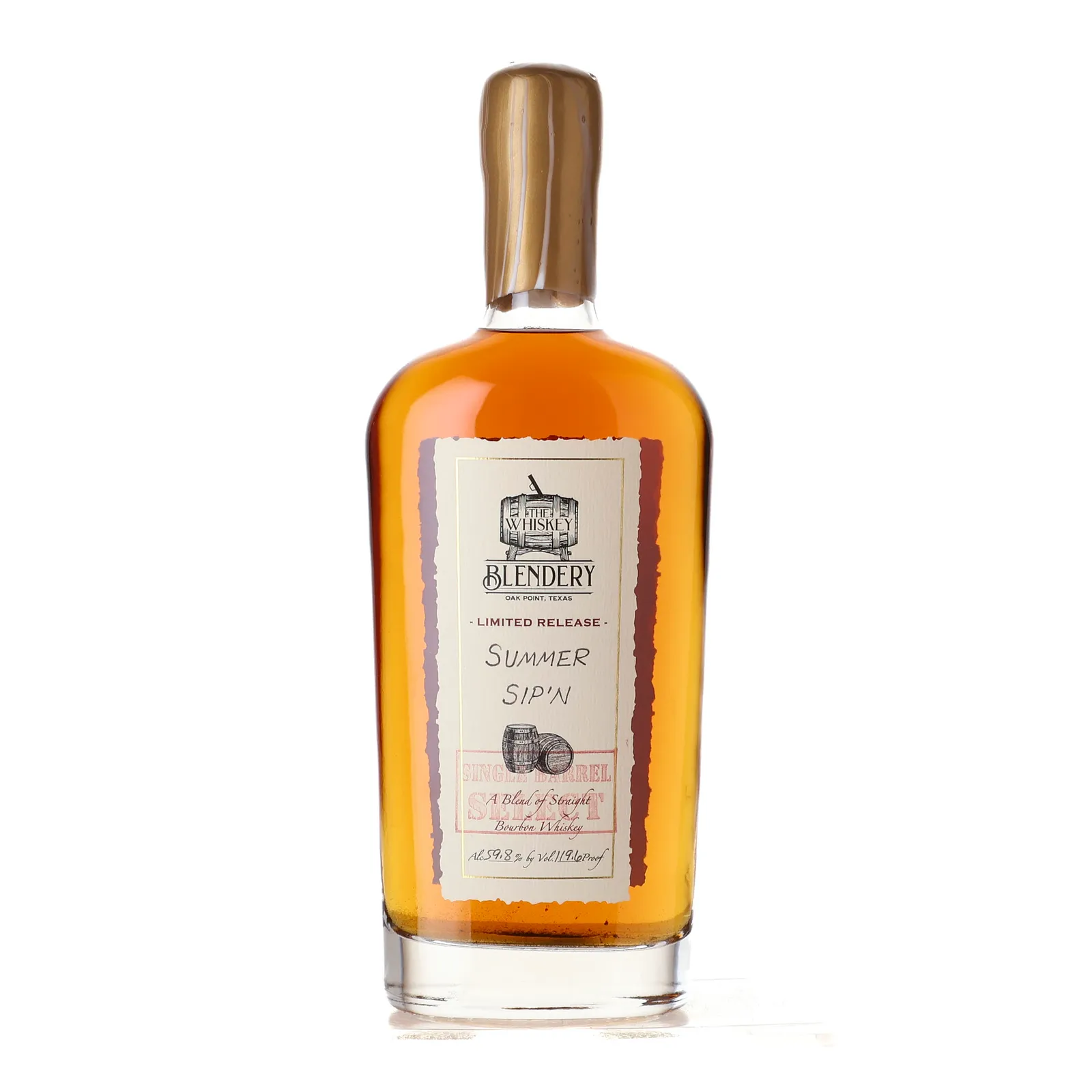 Whiskey Blendery Bourbon 'Summer Sip'n' Private Barrel Selection, Bourbon Cask, 59.8% whisky bottle
