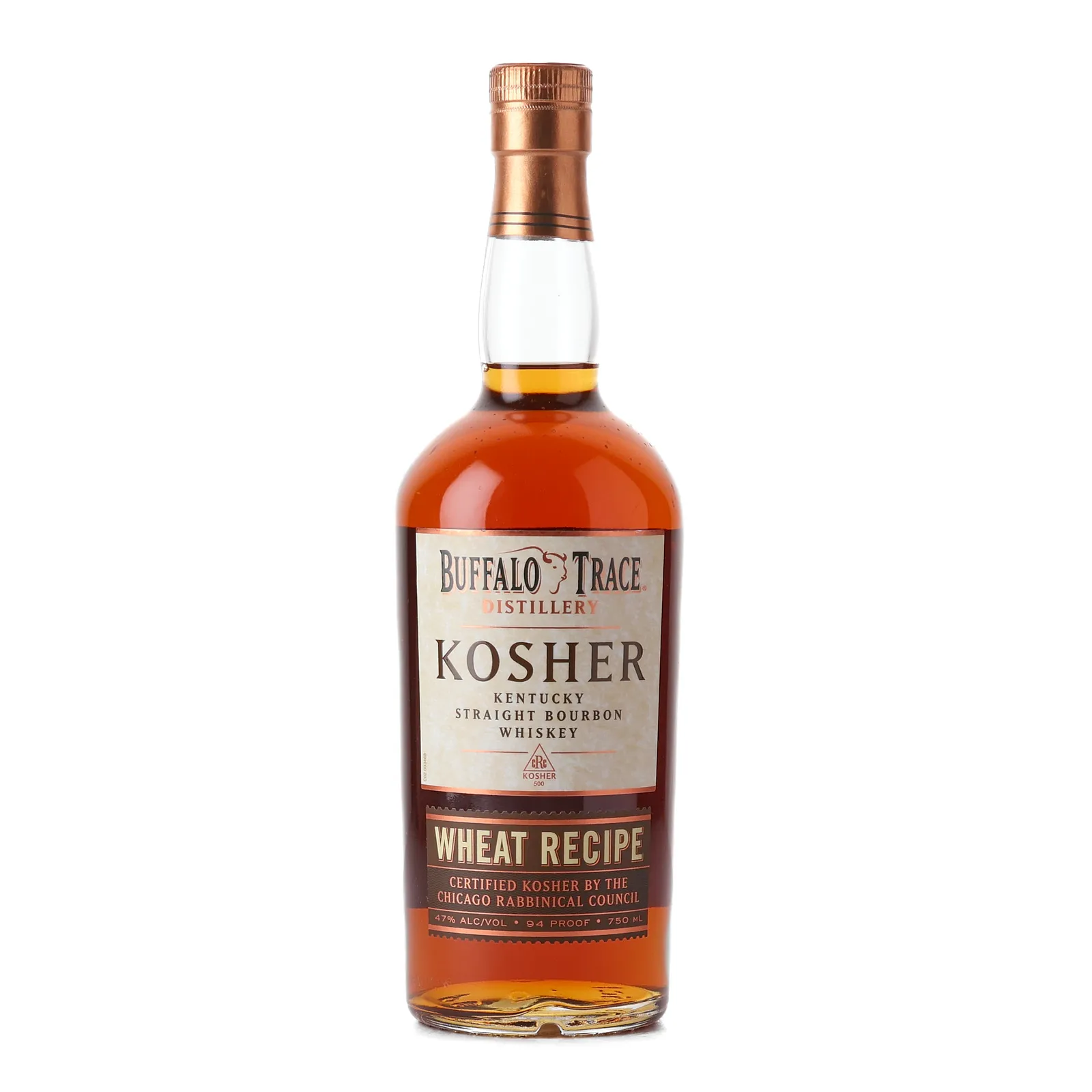 Buffalo Trace Kosher Wheat Recipe, 2024, 47% whisky bottle