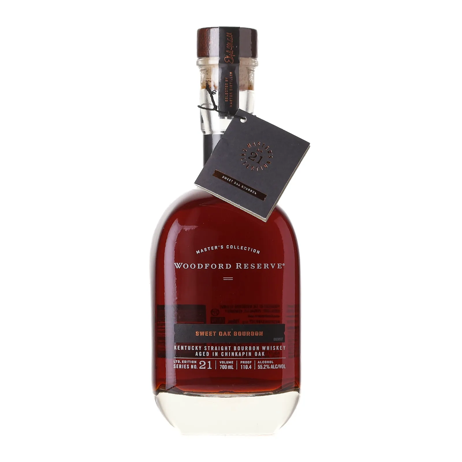 Woodford Reserve Master's Collection No. 21 Sweet Oak Bourbon, Chinkapin Oak Cask, Batch Series No. 21, 2025, 55.2% whisky bottle