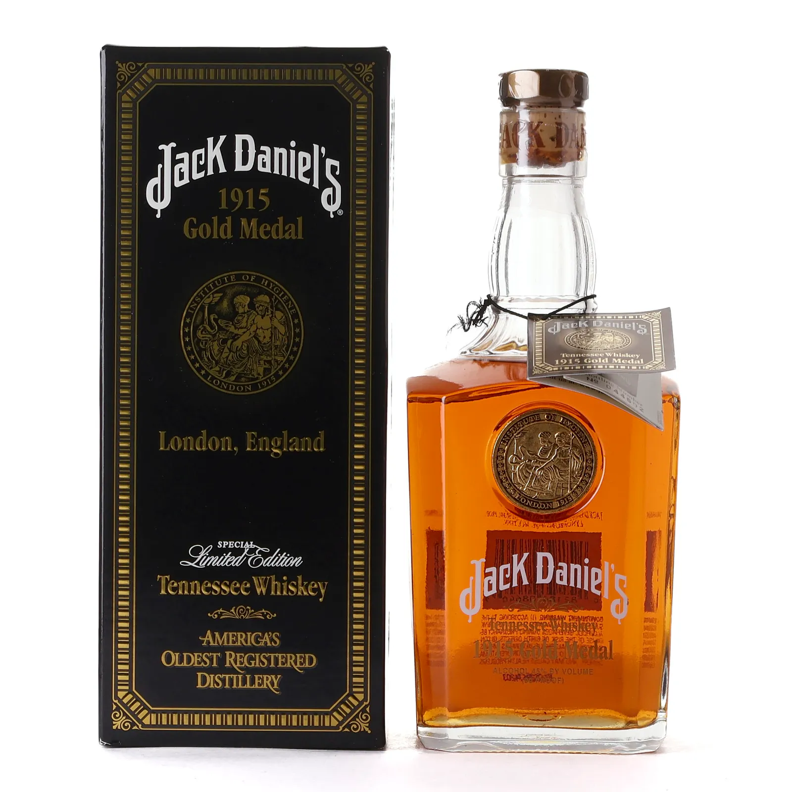 Jack Daniel's 1915 London, England Gold Medal, 2002, 45% whisky bottle