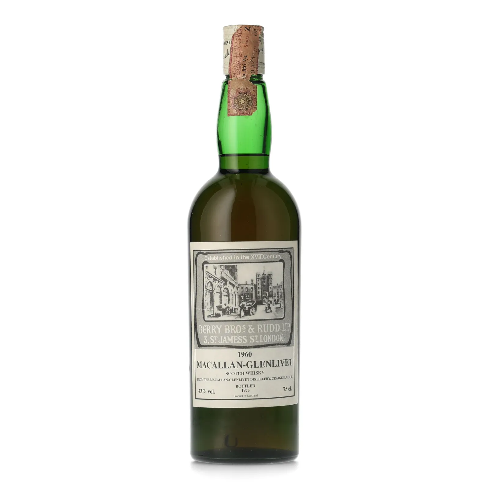 Macallan Macallan-Glenlivet 1960, 1975, Berry Bros & Rudd, 43% whisky bottle
