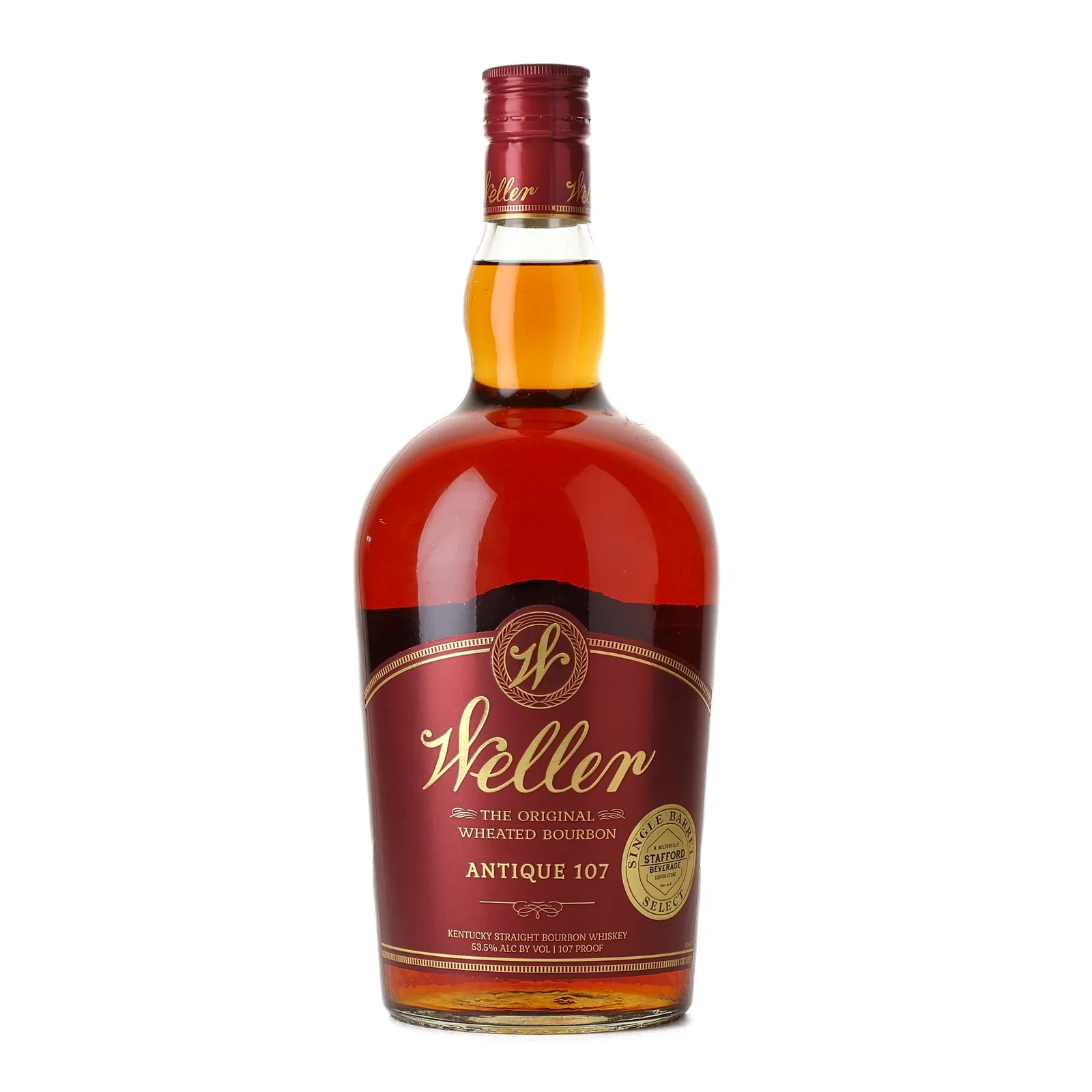 W.L. Weller Antique 107 'Stafford Beverage' Private Barrel Selection, 53.5% whisky bottle
