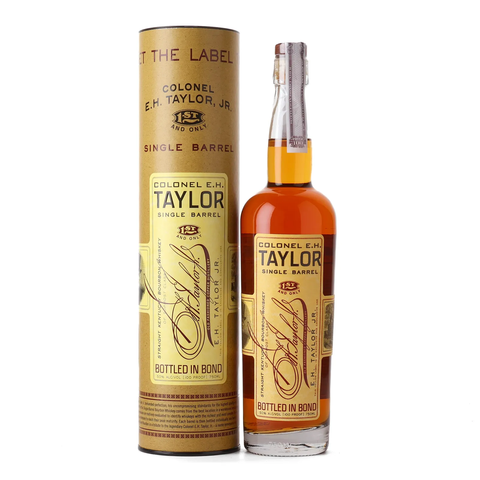 Colonel E.H. Taylor, Jr. Single Barrel Bourbon, 2022, 50% whisky bottle