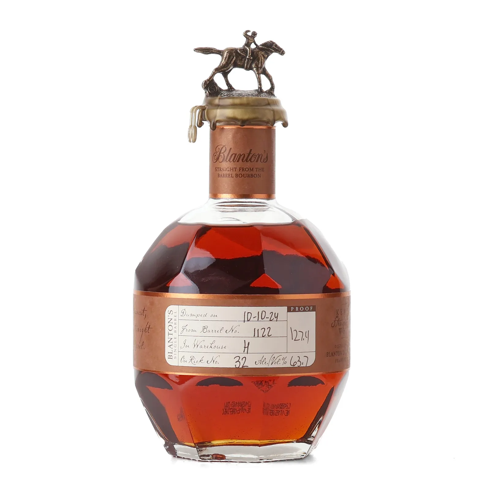 Blanton's Straight From the Barrel, Cask #1122, 2024, 63.7% whisky bottle