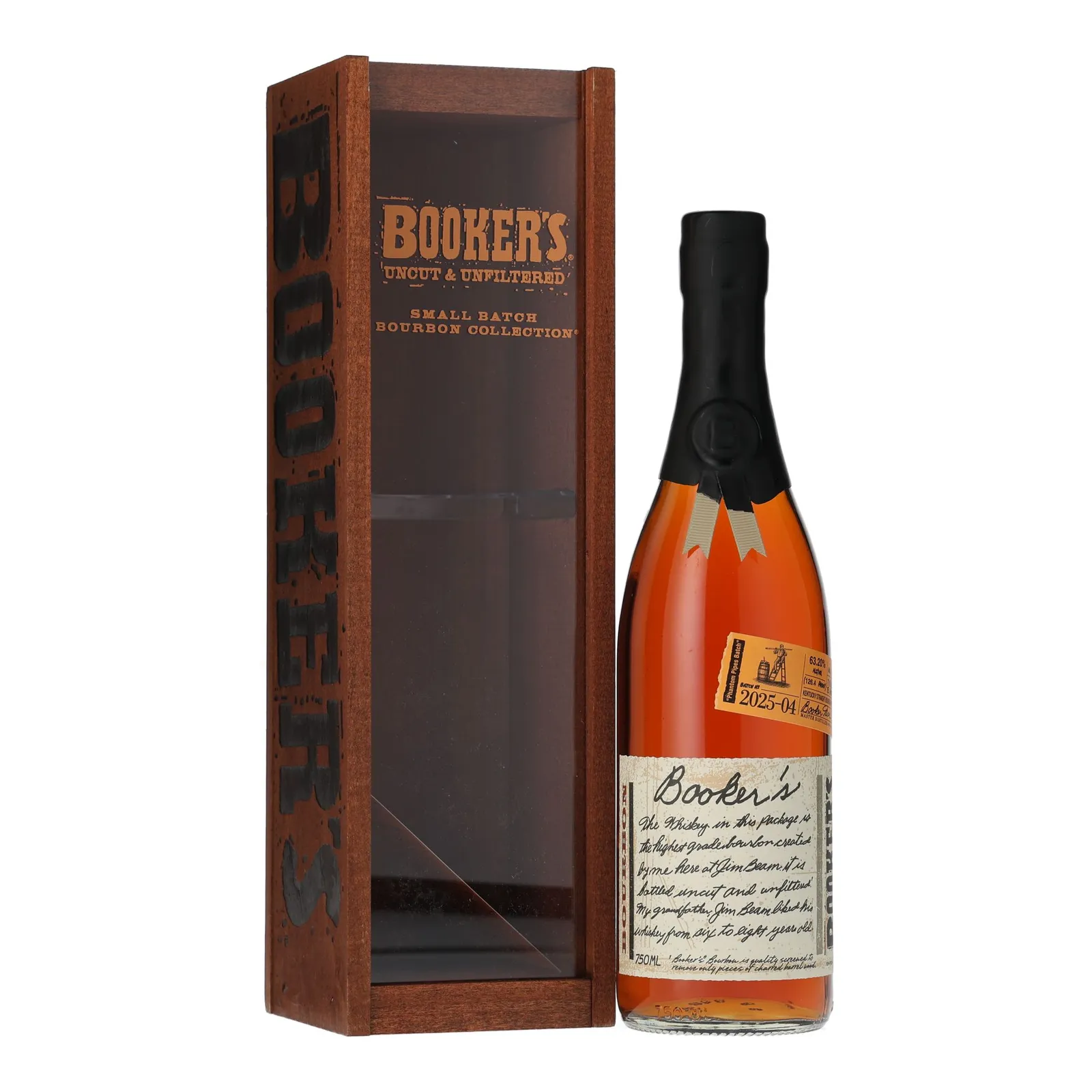 Booker's Small Batch No. Bourbon 7 Year Old, New Charred American Oak Cask, Batch No. 2025-04, 2025, 63.2% whisky bottle