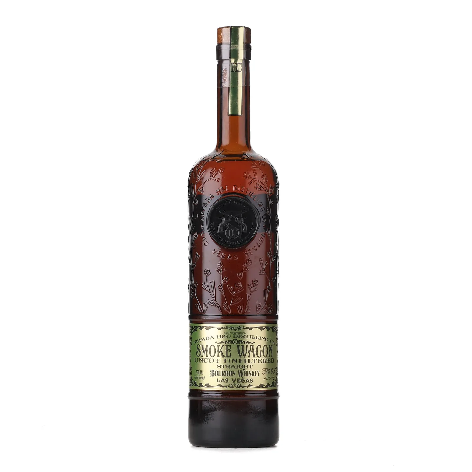 Smoke Wagon Uncut & Unfiltered Straight Bourbon Whiskey, Batch No. 141c, 2022, 57.6% whisky bottle