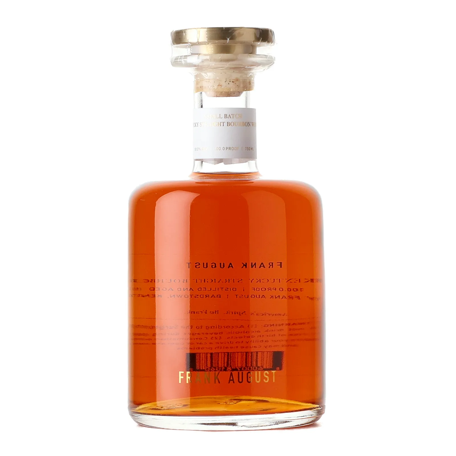 Frank August Small Batch No. Bourbon, 50% whisky bottle