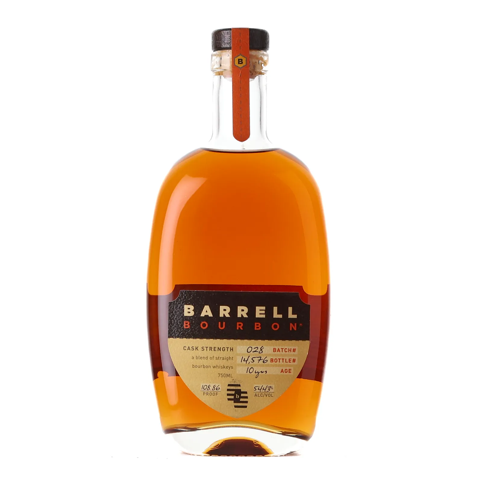 Barrell Craft Spirits Cask Strength Bourbon 10 Year Old, Batch No. 028, Barrell Craft Spirits, 54.4% whisky bottle
