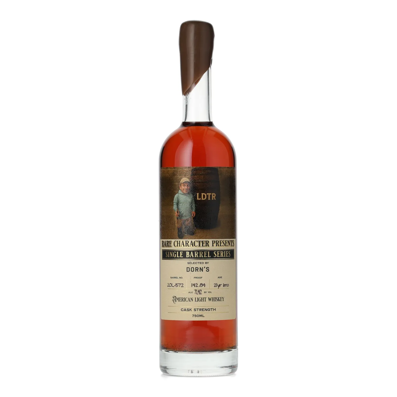 Rare Character Single Barrel Series American Light Whiskey Selected by Dorn's 21 Year Old, New Charred Oak Cask, Cask #20L-572, 2004, Rare Character, 71.42% whisky bottle