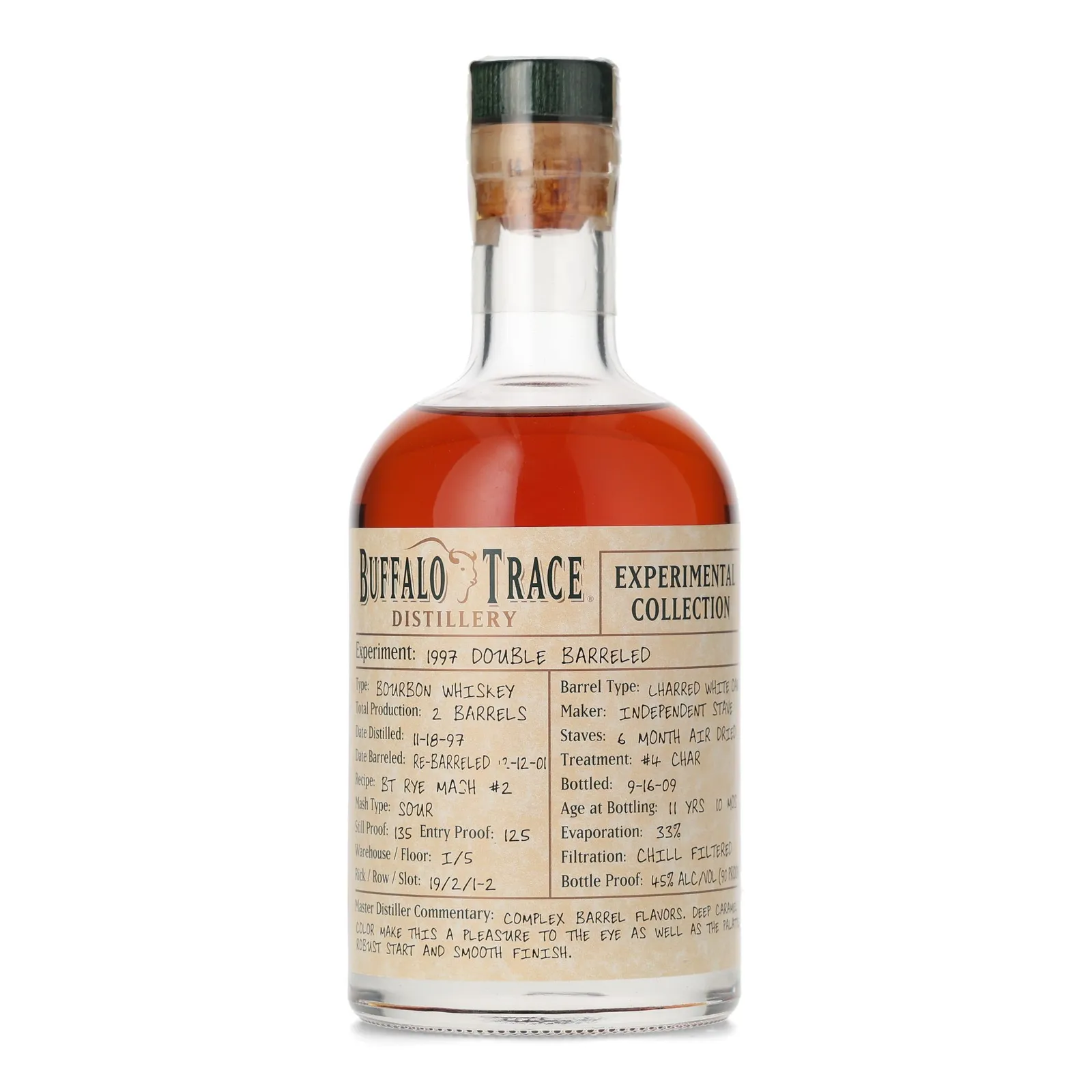 Buffalo Trace Experimental Collection 1997 Double Barreled 11 Year Old, 2009, 45% whisky bottle
