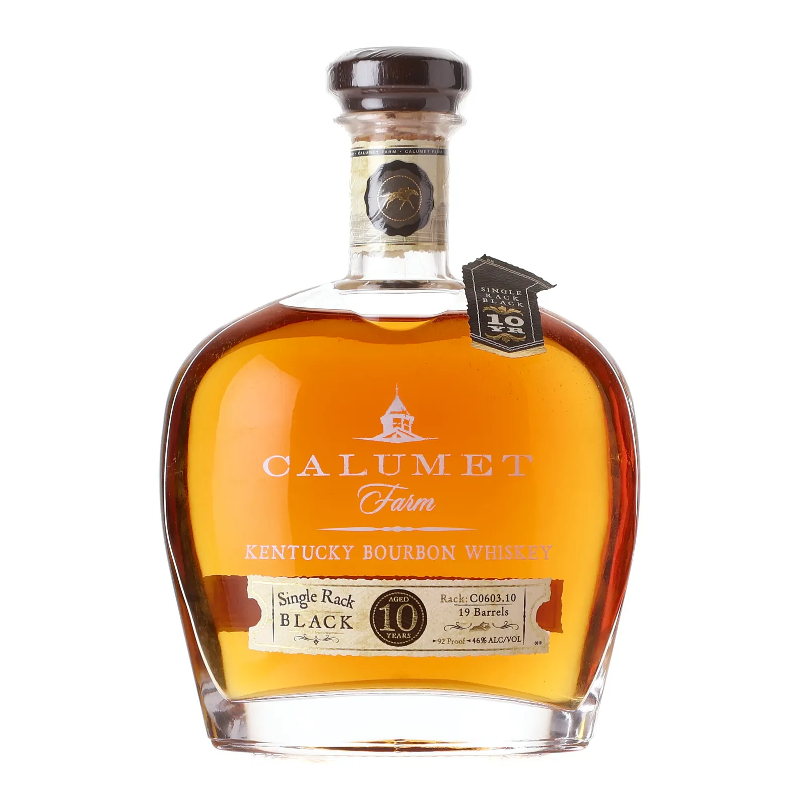 Calumet Farm Single Rack Black 10 Year Old, Rack C0603.10, 46% whisky bottle