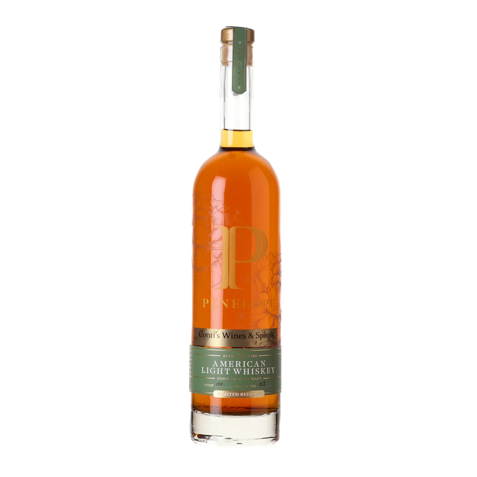 Penelope Limited Release American Light Whiskey 17 Year Old, Oak Cask, 72% whisky bottle