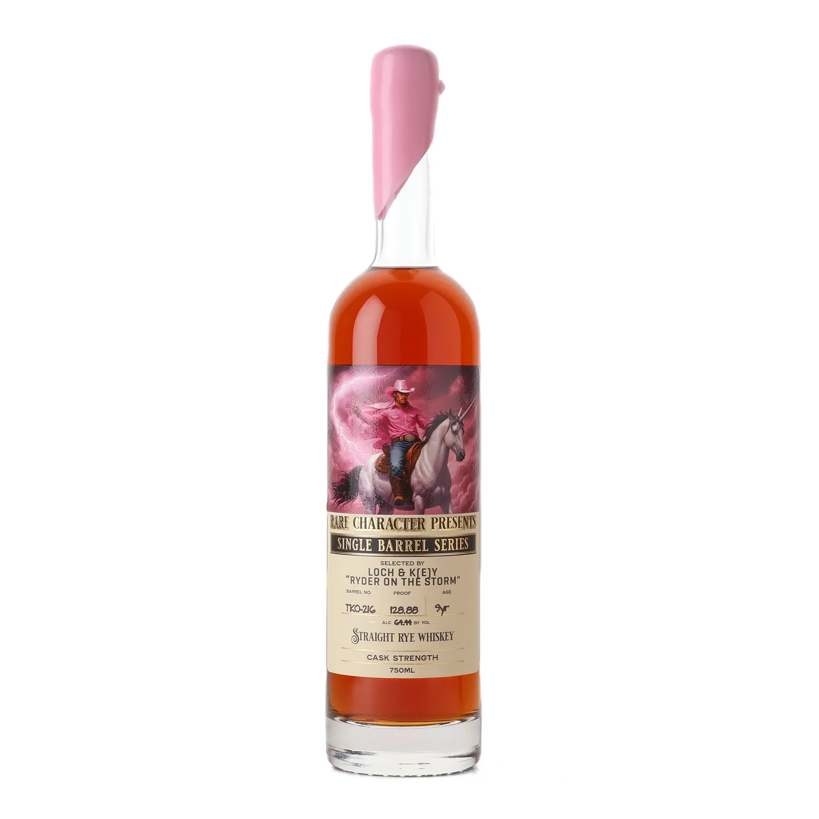 Rare Character Single Barrel Series TKO Rye 9 Year Old, New Charred Oak Cask, Cask #TKO-216, 2015, Rare Character, 64.44% whisky bottle