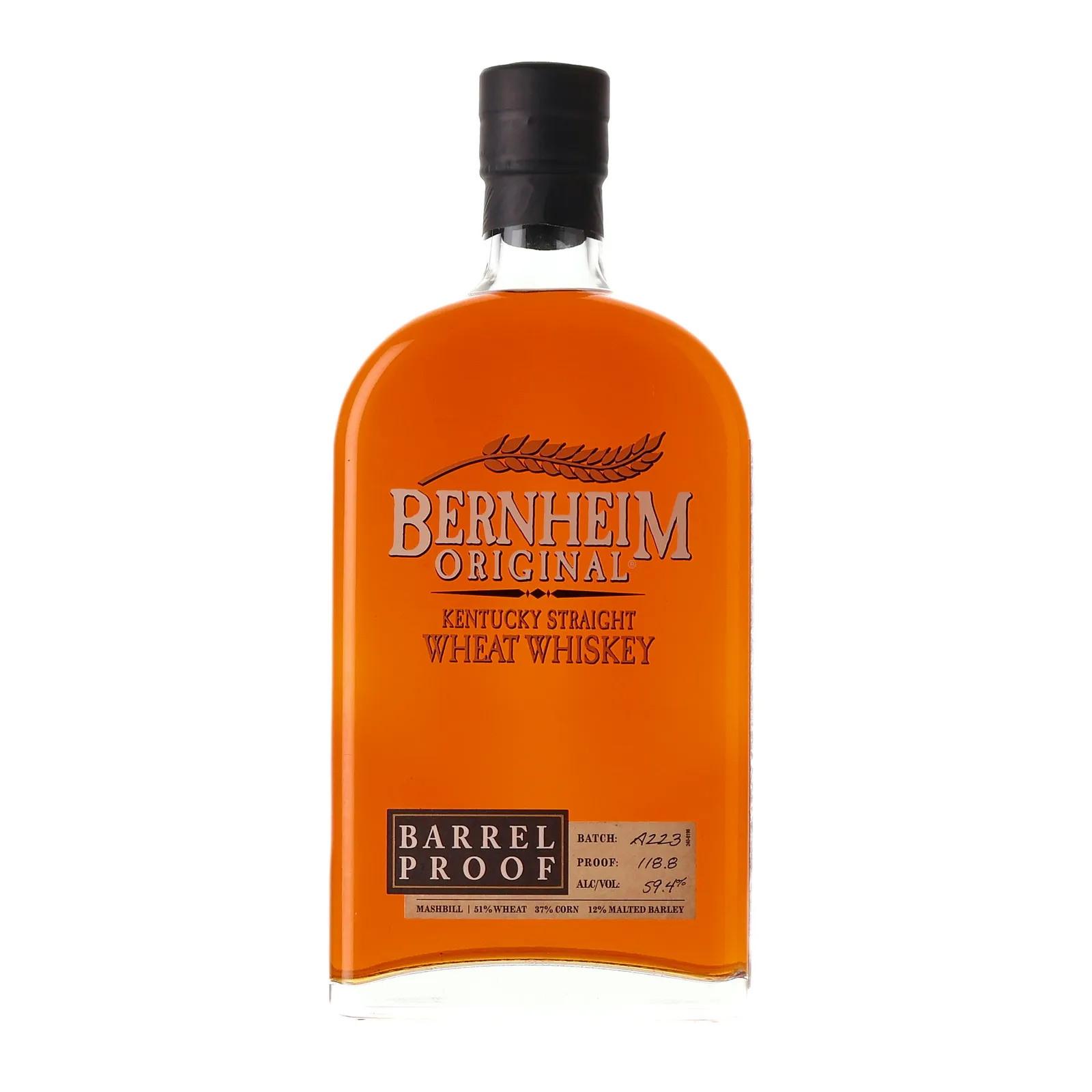Bernheim Original Barrel Proof, Batch No. A223, 2023, 59.4% whisky bottle