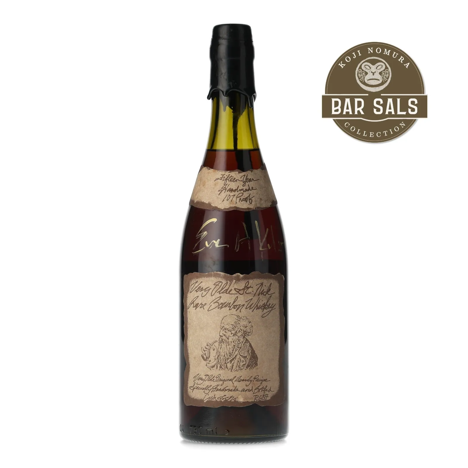 Very Olde St. Nick 15 Year Old, New Charred Oak Cask, Cask #RG87, Kentucky Bourbon Distillers, 53.5% whisky bottle
